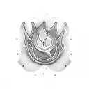 eternal flame tattoo design idea