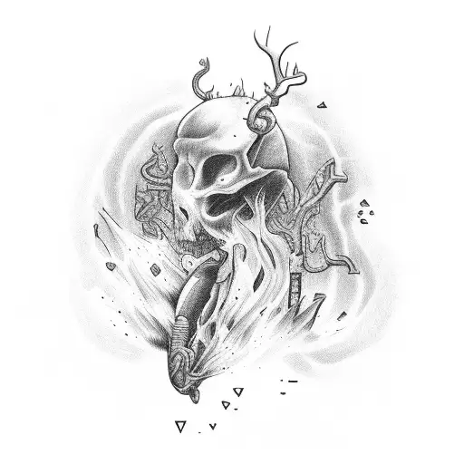 ultraviolence written with deadly nightshade around it tattoo design idea