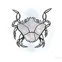 crab breaks hand cuffs tattoo design idea