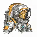 Galactic Voyager: Astronaut   tattoo design idea