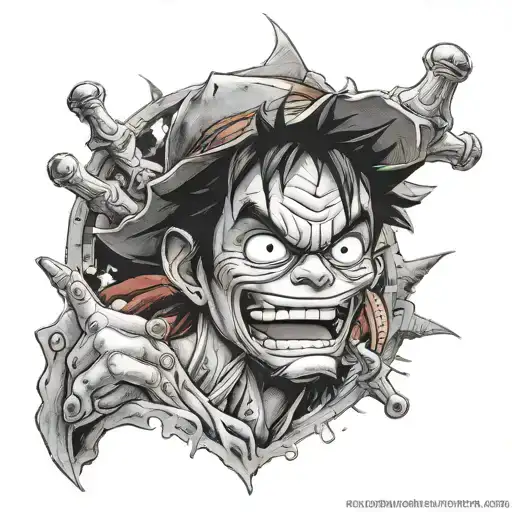 luffy gear 5 tattoo design idea