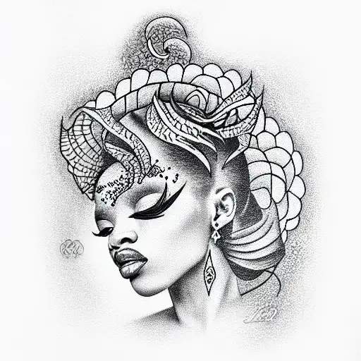 oshun tattoo design idea