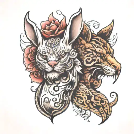 two thumb tattoo design idea