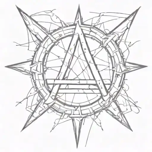 black flag anarchy symbol tattoo design idea