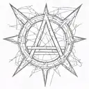 black flag anarchy symbol tattoo design idea