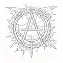 black flag anarchy symbol tattoo design idea