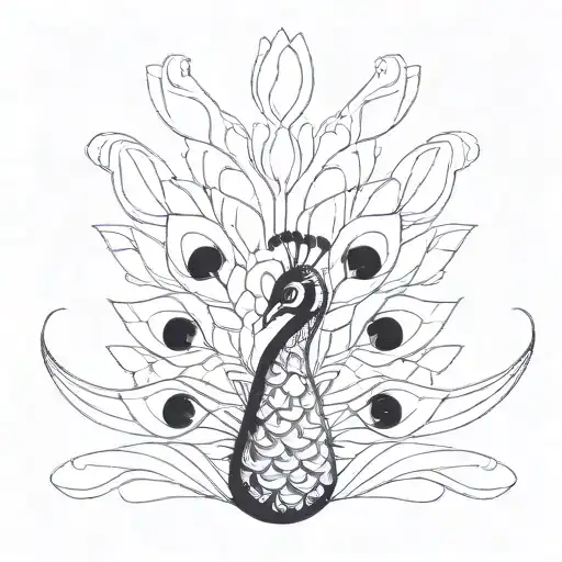 Peacock tattoo design idea