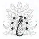 Peacock tattoo design idea