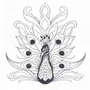Peacock tattoo design idea