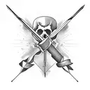 bow and arrow worrior  tattoo design idea