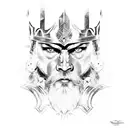 ragnar lothbrok , odin , fire  tattoo design idea