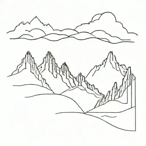 monument we and our mountains tattoo design idea