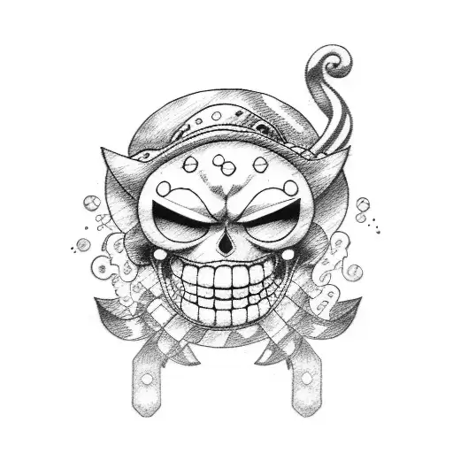 one piece anime tattoo design idea