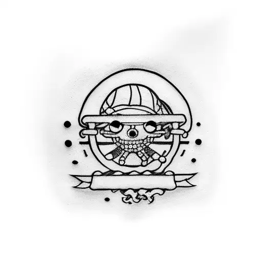 one piece anime tattoo design idea