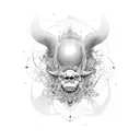 símbolo ohm con ramas tattoo design idea