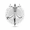 Elegant Kathak dancer performing intricate footwork tattoo design idea