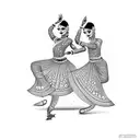 Elegant Kathak dancer performing intricate footwork tattoo design idea
