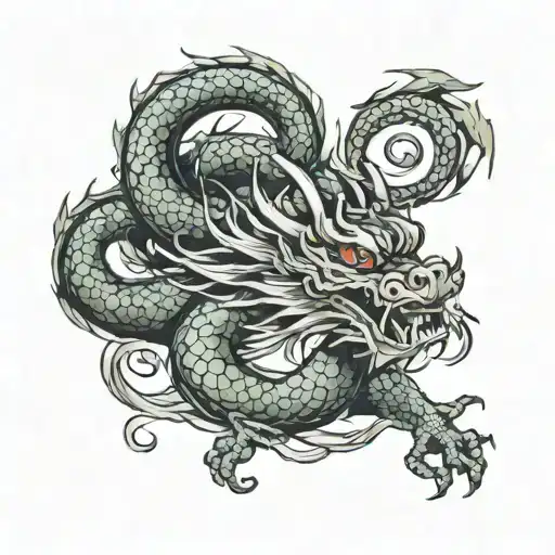 chinese zodiac dragon tattoo design idea