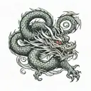 chinese zodiac dragon tattoo design idea
