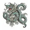 chinese zodiac dragon tattoo design idea