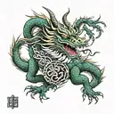 chinese zodiac dragon tattoo design idea