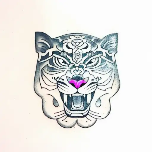 Panther tattoo design idea