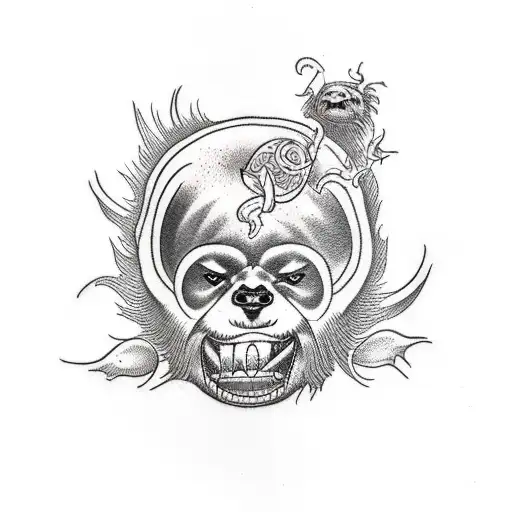 sin of wrath and sin of sloth from the seven deadly sins tattoo design idea