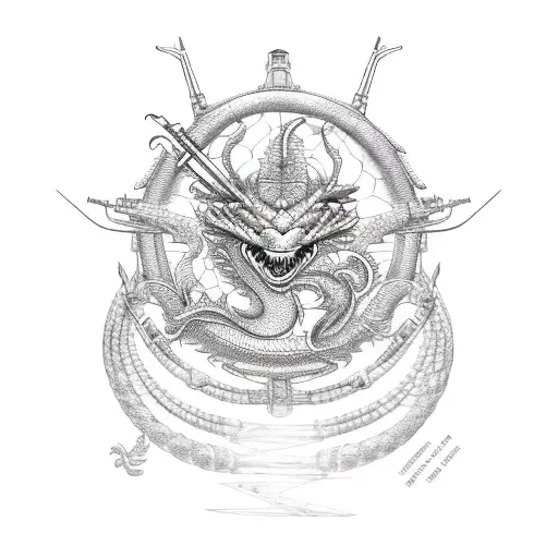 Dragon, cobra, corn, Marine corps, Japan, middle east, naval ship, warrior, AH-1W, Ah-1z, UH-1N, UH-Y, m-16, m9 tattoo design idea