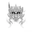 Muay Thai warrior tattoo design idea