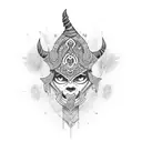 Muay Thai warrior tattoo design idea