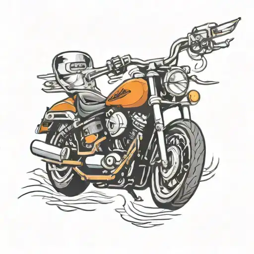 Harley Davidson Motorcycle Lover tattoo design idea