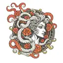 Medusa portrayed collegient tattoo design idea
