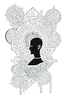 world and turkish mythology and sentence tattoo design idea