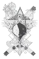 world and turkish mythology and sentence tattoo design idea