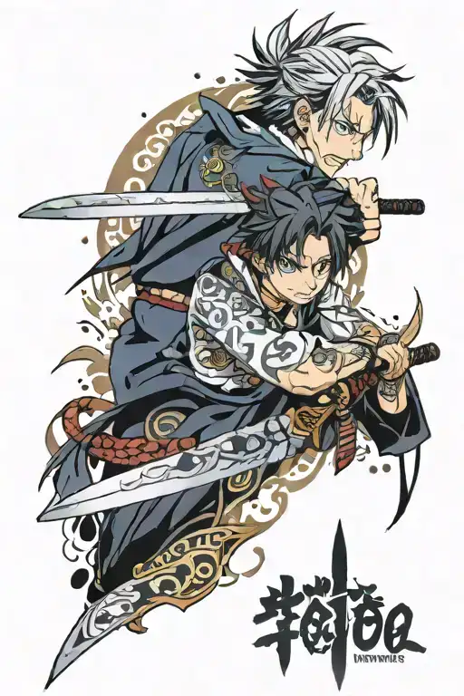gojo eyes, minato dagger, Levi Ackerman, asta, demon slayer sword  tattoo design idea