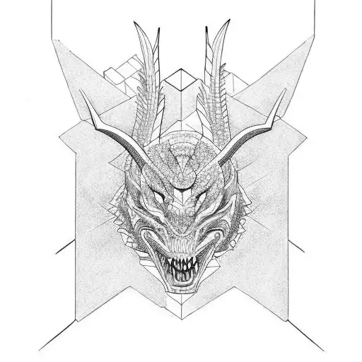 multiple losanges with one samourai, one swimmer, DNA, one sport car tattoo design idea