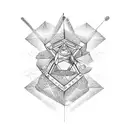 multiple diamonds with one samourai, one swimmer, DNA, one sport car tattoo design idea