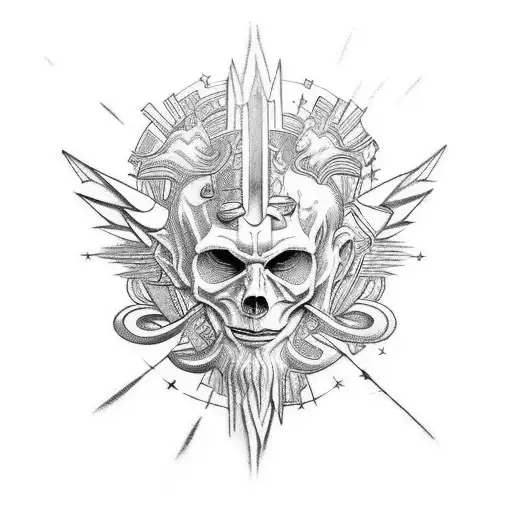 Low huMan becoming God or attaining divinity or becoming angel in the style of an old painting or as per divine sc tattoo design idea