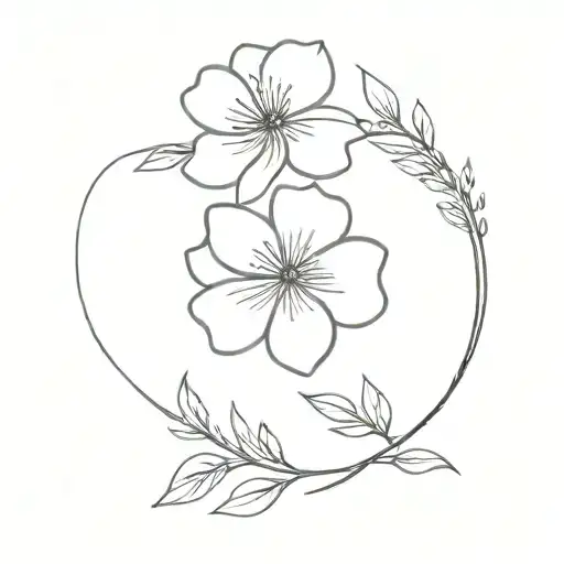 flower band for upper arm fineline tattoo tattoo design idea