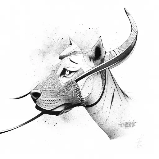 un samouraï avec son sabre tattoo design idea