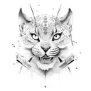 un samourai avec son sabre tattoo design idea