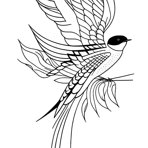 Swallow Bird tattoo design idea