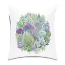 forest plants including blueberry, cones, Grass in bluegreen colors tattoo design idea