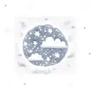 cloud background with stars and doves tattoo design idea