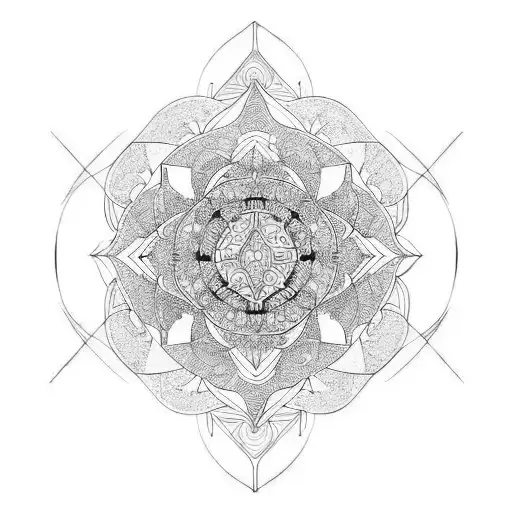 bohemian tattoo design idea