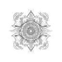 bohemian tattoo design idea