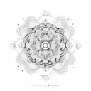 mandala with roses tattoo design idea
