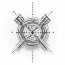 A graffiti-style semi colon made up of interconnected bullet shells tattoo design idea