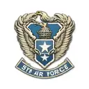 5th air force patch with senior airman rank tattoo design idea