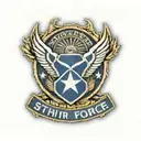 5th air force patch with senior airman rank tattoo design idea